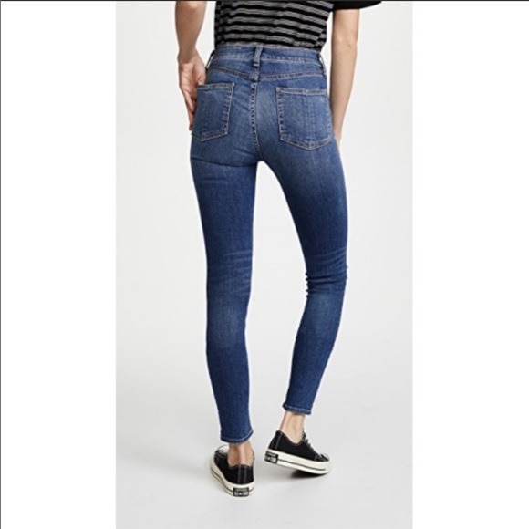Rag & Bone High Rise Skinny Jeans Frayed in Bonnie - Picture 5 of 16